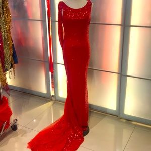 Red wedding dress/night gown dress